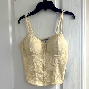 Madden Girl Beige Lace Bustier
